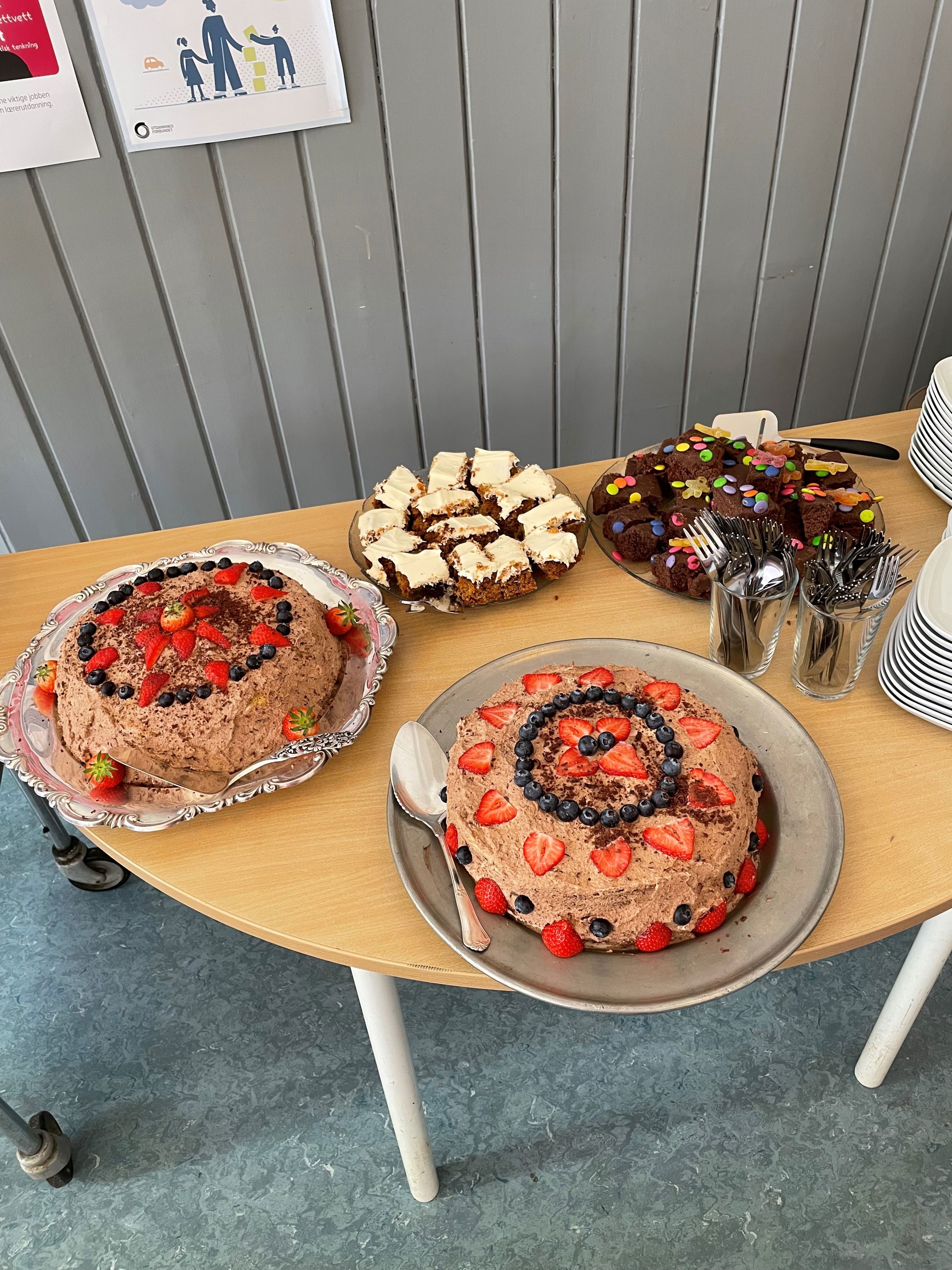 Foto: Kos på personalrommet også Jubileumsfeiring